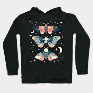 Magical Witchy Moths and Stars Hoodie